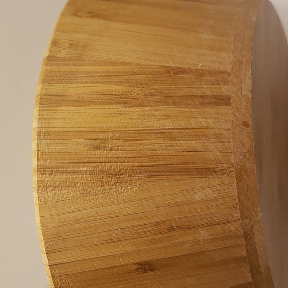 Bamboo Bowl Light Brown Bottom 8.75" Diam and Top 11.5" Diam - Picture 8 of 8